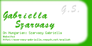 gabriella szarvasy business card